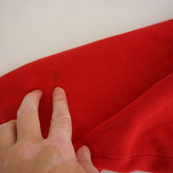 Vintage Athletic Works Red 100% Cotton Long Sleeve Lightweight Sweater Large - Picture 13 of 13